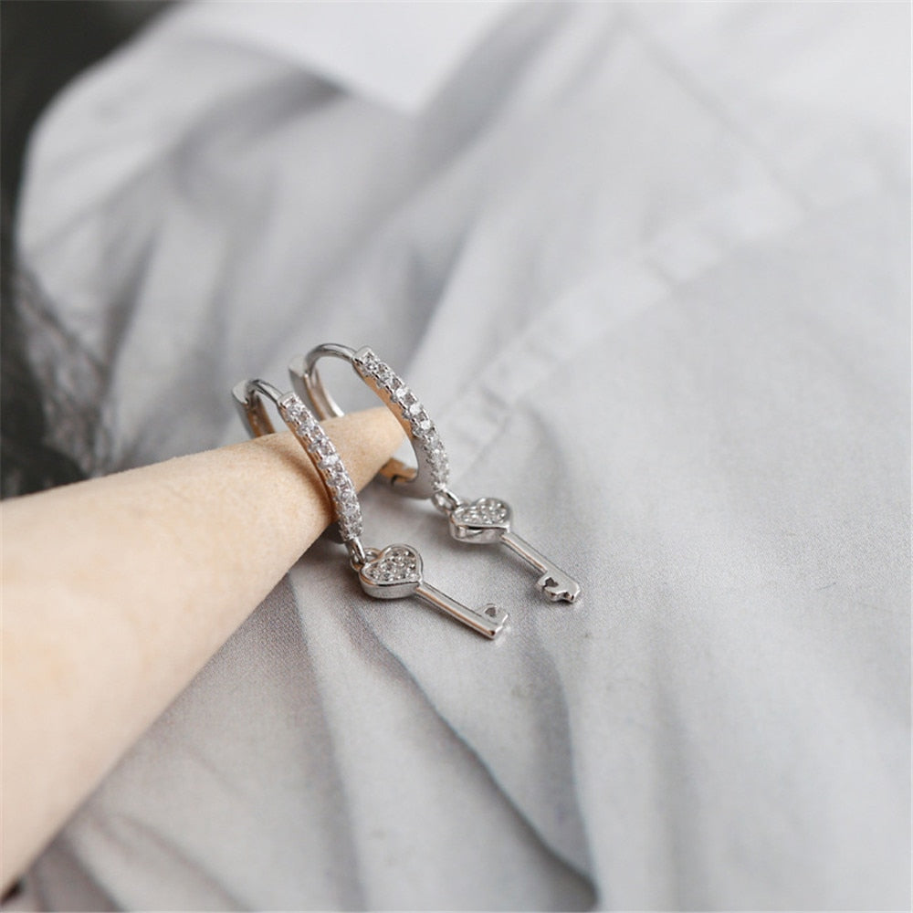 Aros Key of Love Plata