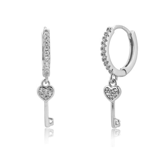 Aros Key of Love Plata