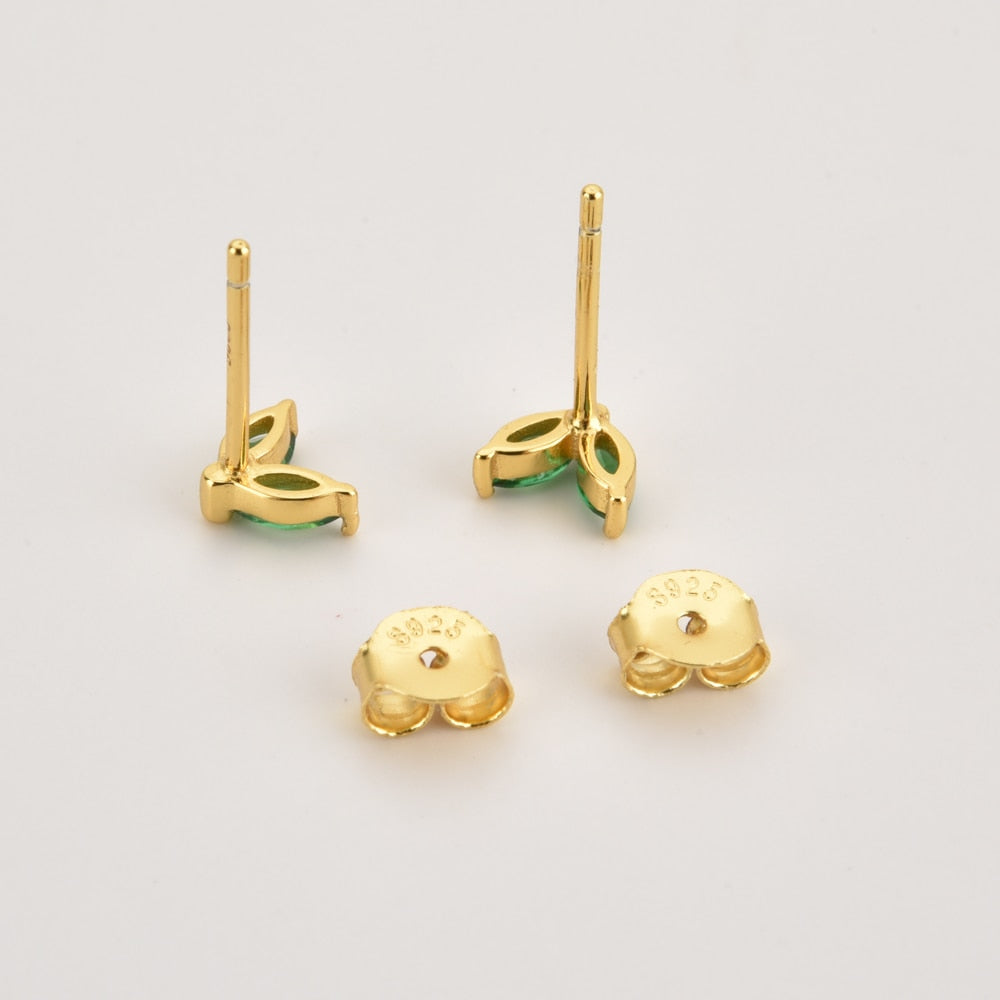 Pendientes Blossom Verde Oro