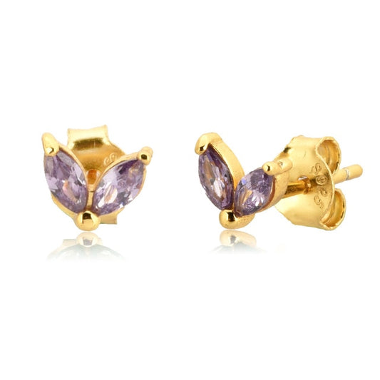 Pendientes Blossom Lila Oro