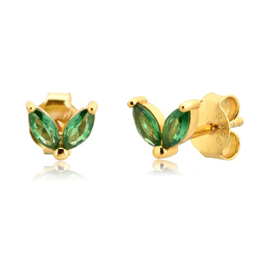 Pendientes Blossom Verde Oro