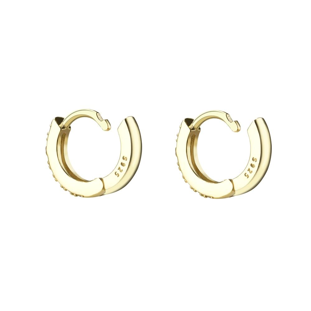 Aros Minis Aguamarina Oro - 7mm