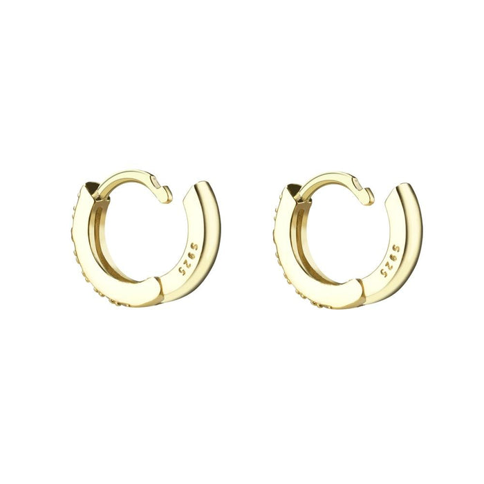 Aros Minis Aguamarina Oro - 7mm