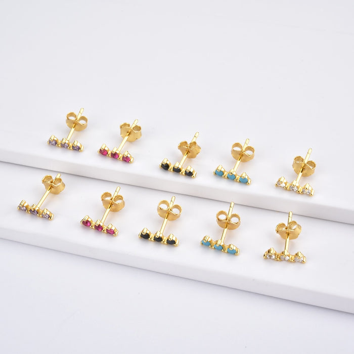 Orecchini pendenti mini rosa Oro