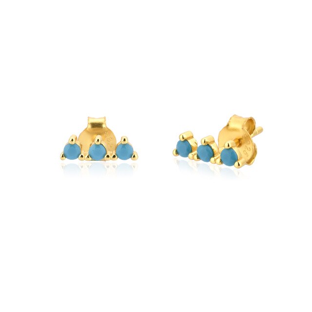 Orecchini Mini Acquamarina Oro