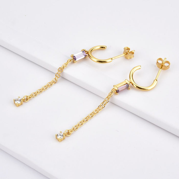 Pendientes Eva Lila Oro