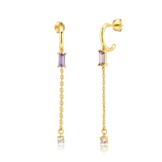 Pendientes Eva Lila Oro