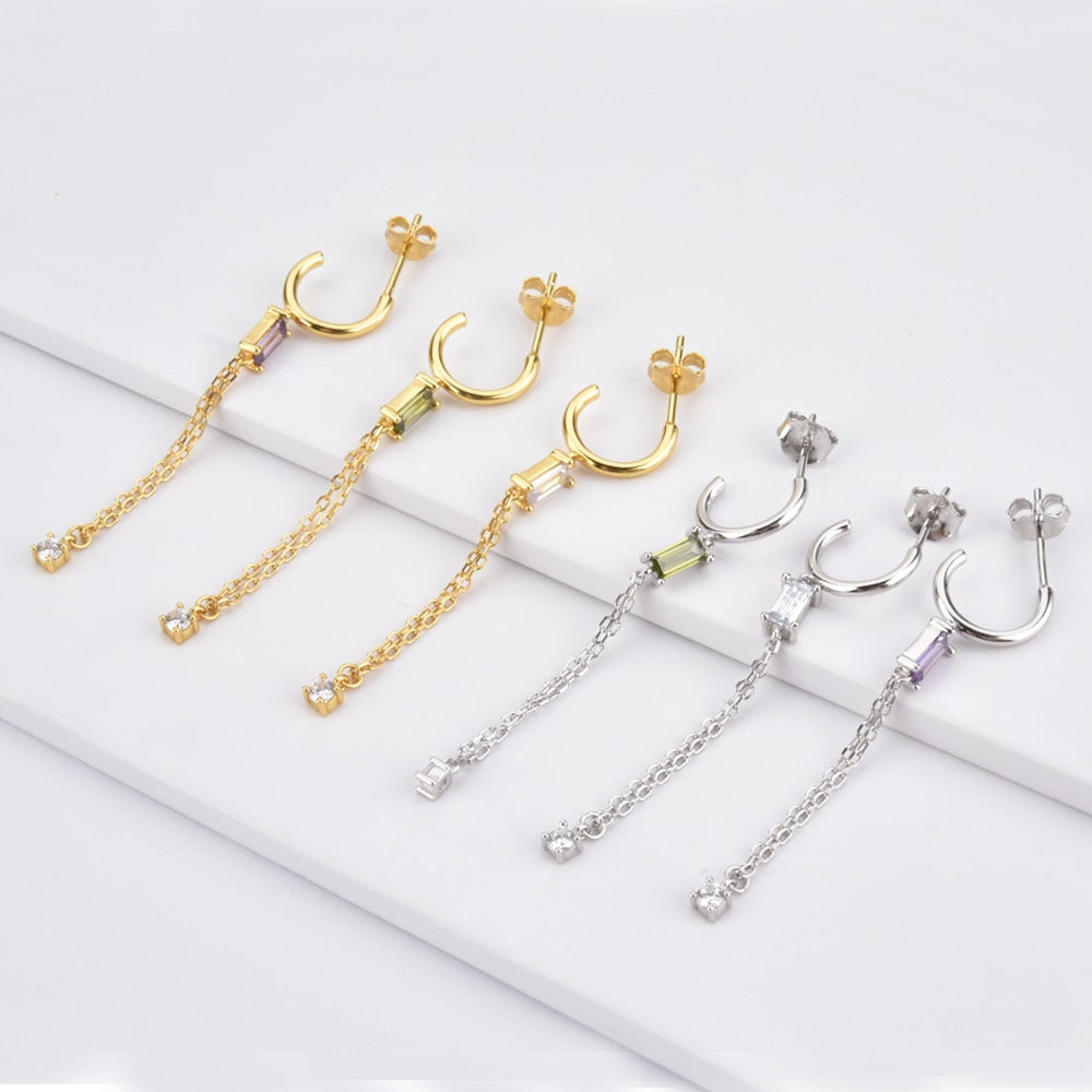 Pendientes Eva Lila Plata
