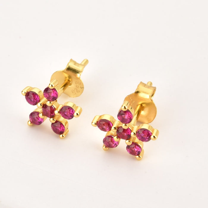 Pendientes Pink Margarita Oro