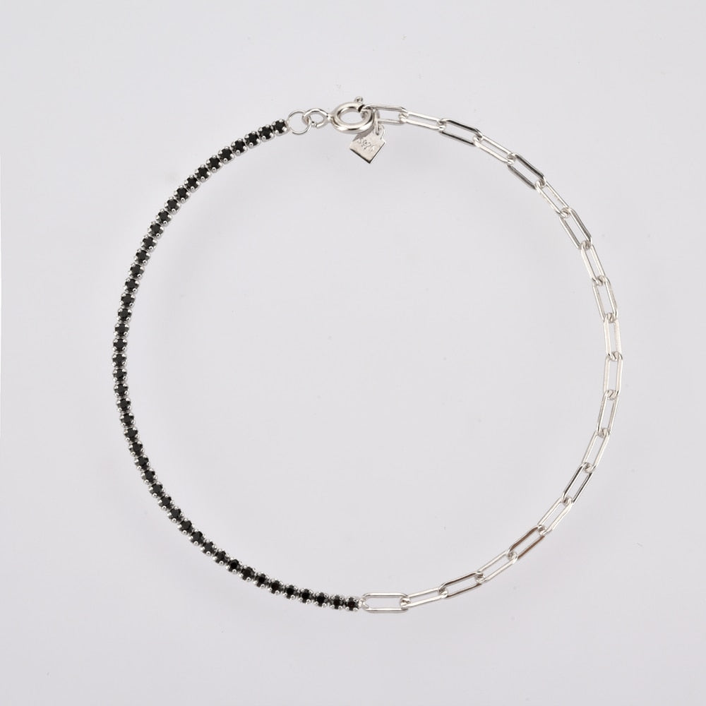 Pulsera Black Luxury Plata