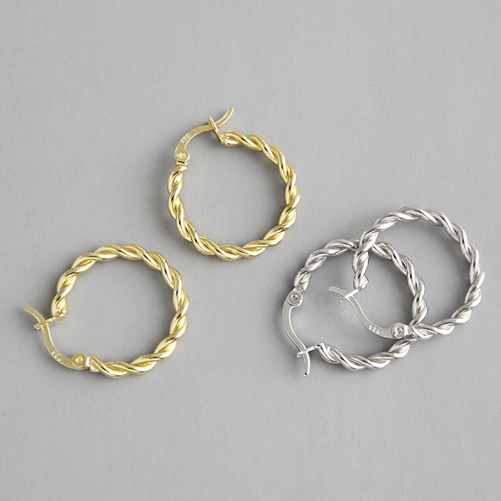 Aros Trenzados Oro