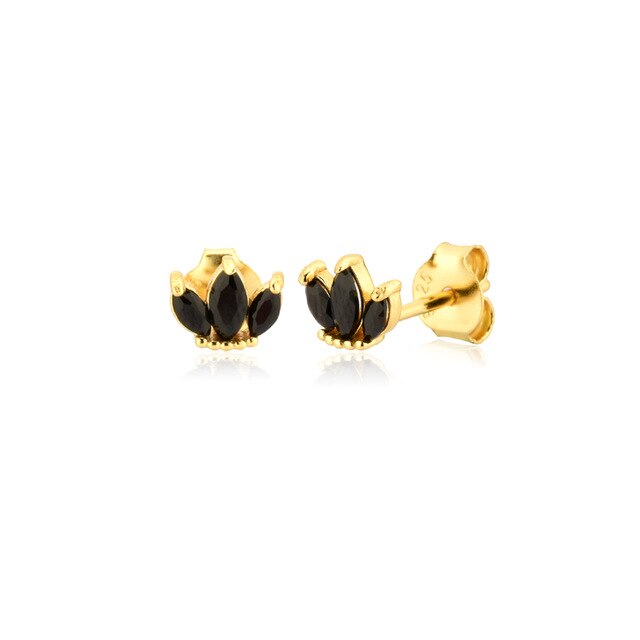 Pendientes Black Tulip Oro