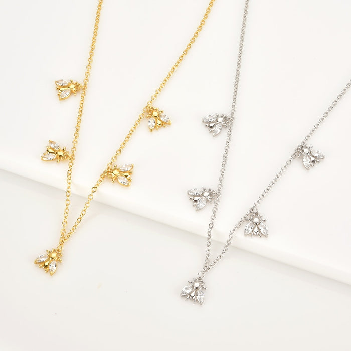 Choker White Beetle Plata