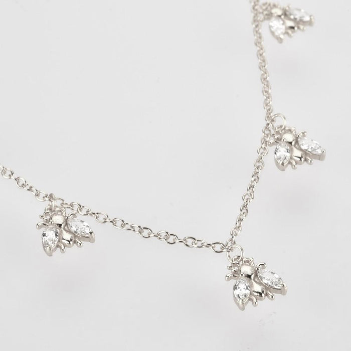 Choker White Beetle Plata