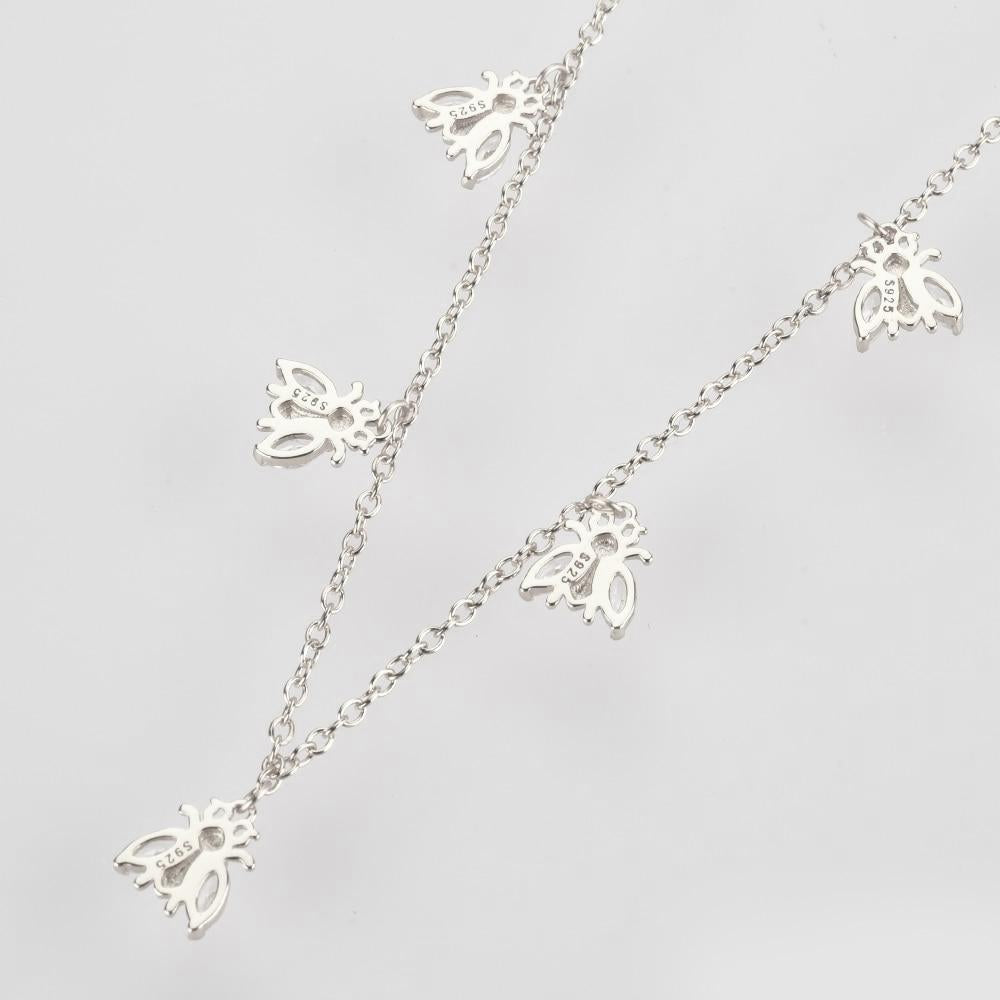 Choker White Beetle Plata