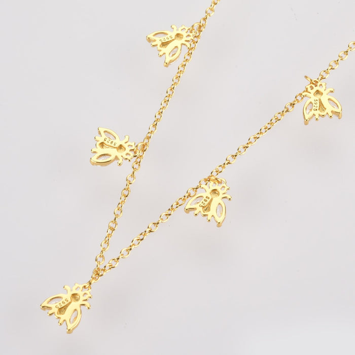 Choker White Beetle Oro