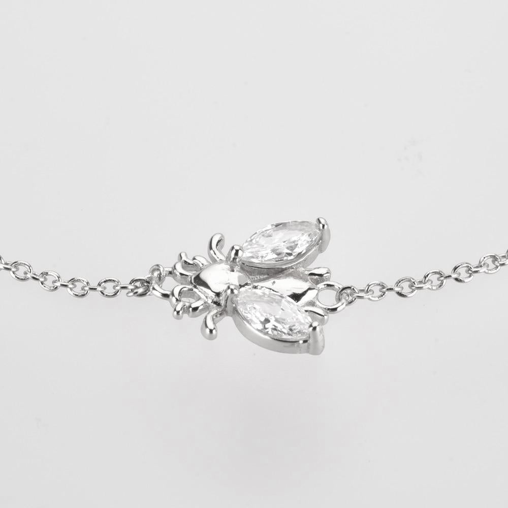 Pulsera White Beetle Plata
