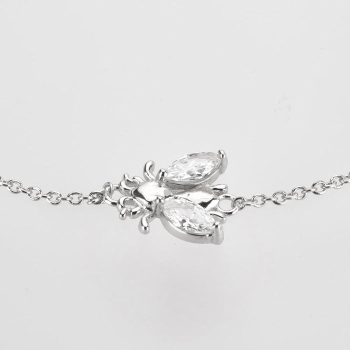 Pulsera White Beetle Plata