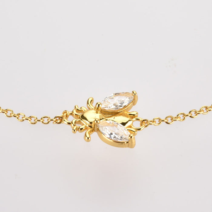 White Beetle Gold Bracelet 