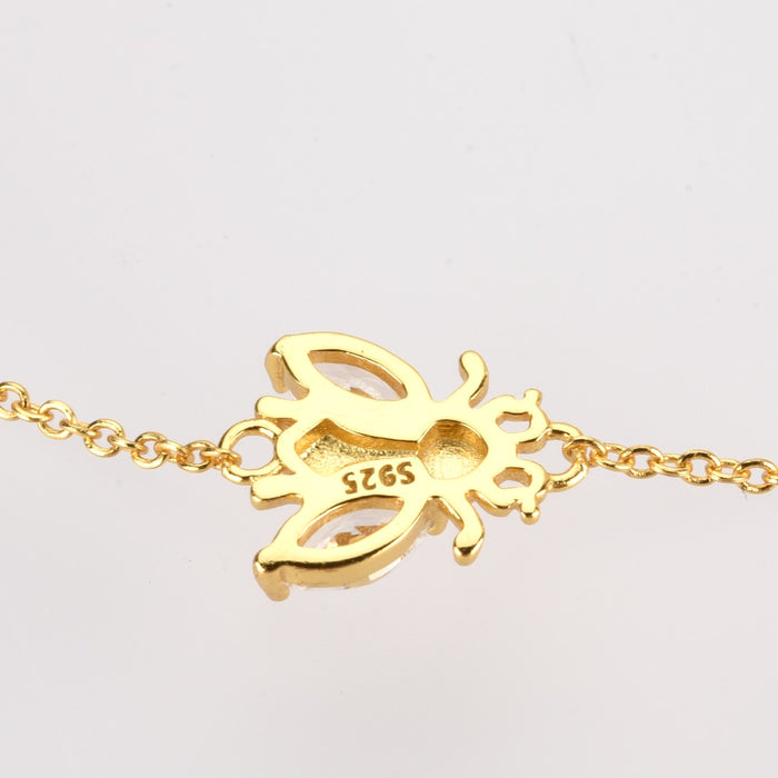 White Beetle Gold Bracelet 
