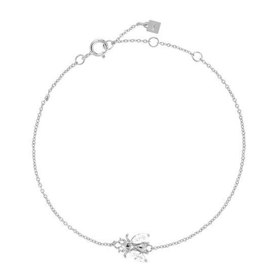Pulsera White Beetle Plata