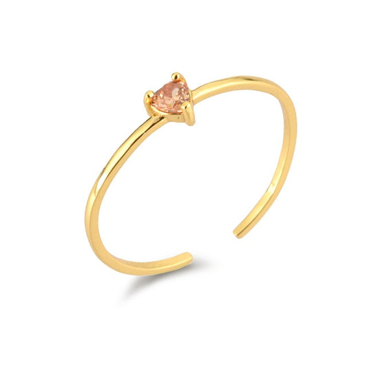 Anillo Heart Champagne