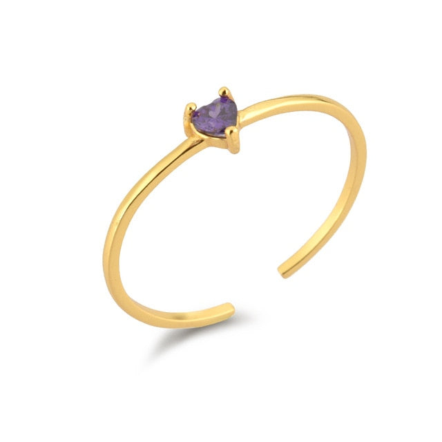 Anillo Heart Lila