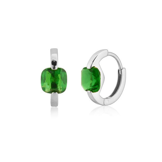 Aros Meg Green Plata