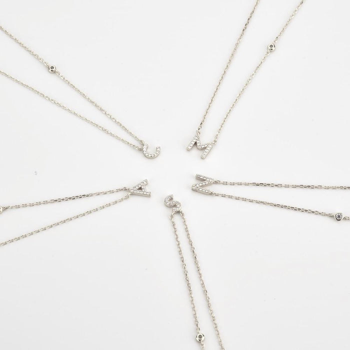 Collar Shiny Inicial Plata