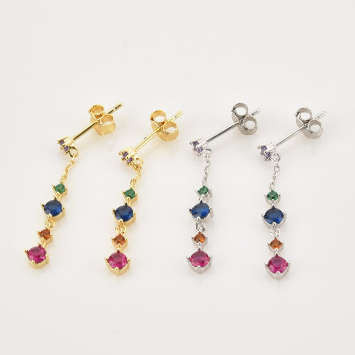 Orecchini pendenti color argento