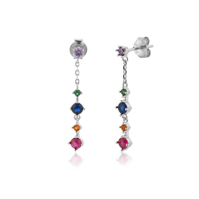 Orecchini pendenti color argento