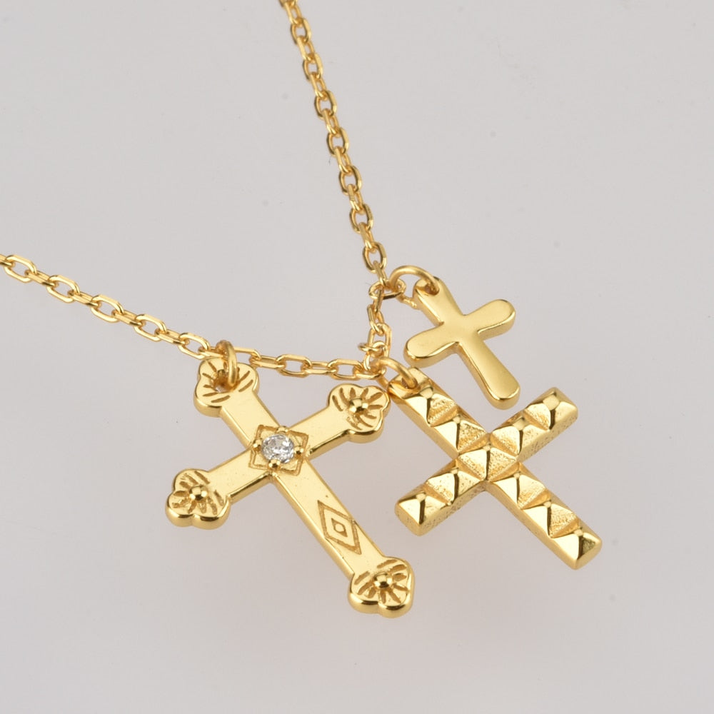 Collar Cruces Oro