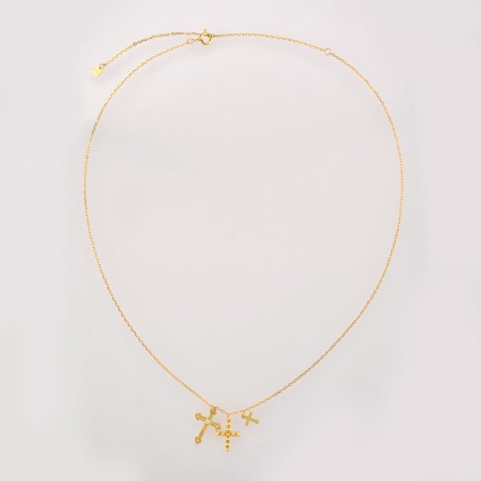 Collar Cruces Oro