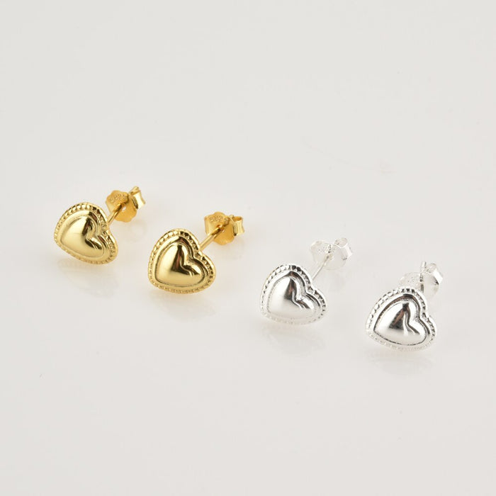 Pendientes Heart Plata