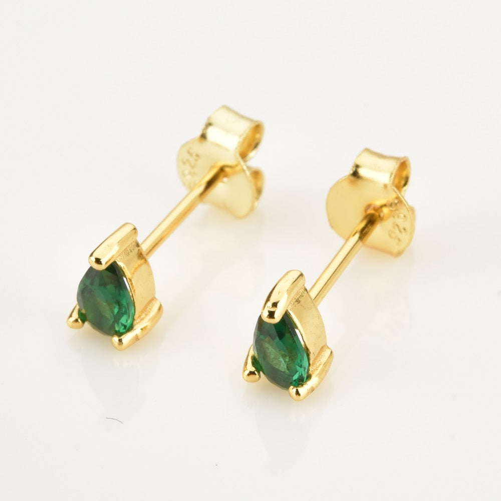 Pendientes Green Gota Plata