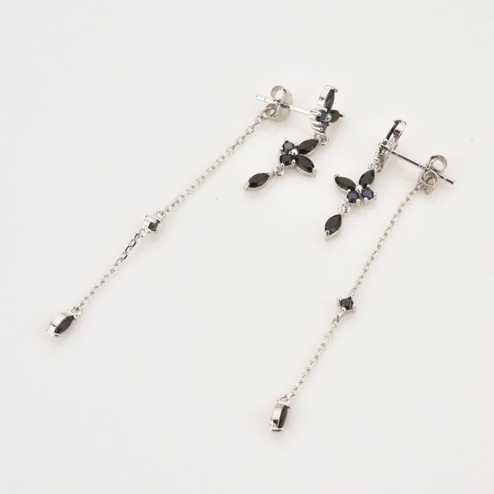 Pendientes Brigitte Black Plata