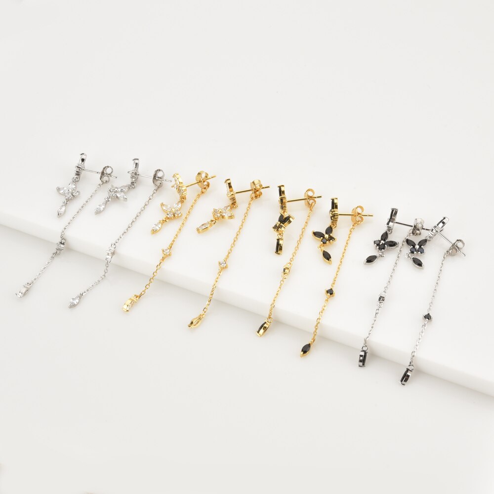 Pendientes Brigitte White Oro