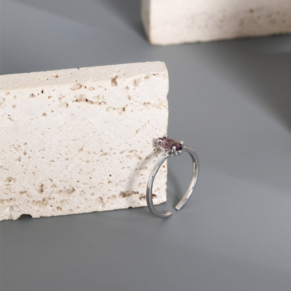 Anillo Deyn Wine Plata
