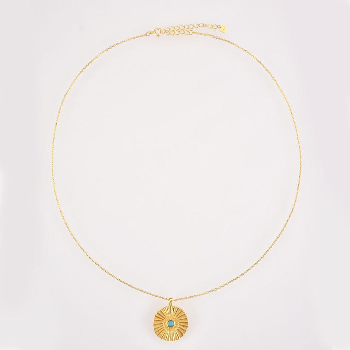 Collana Acquamarina Runa Oro