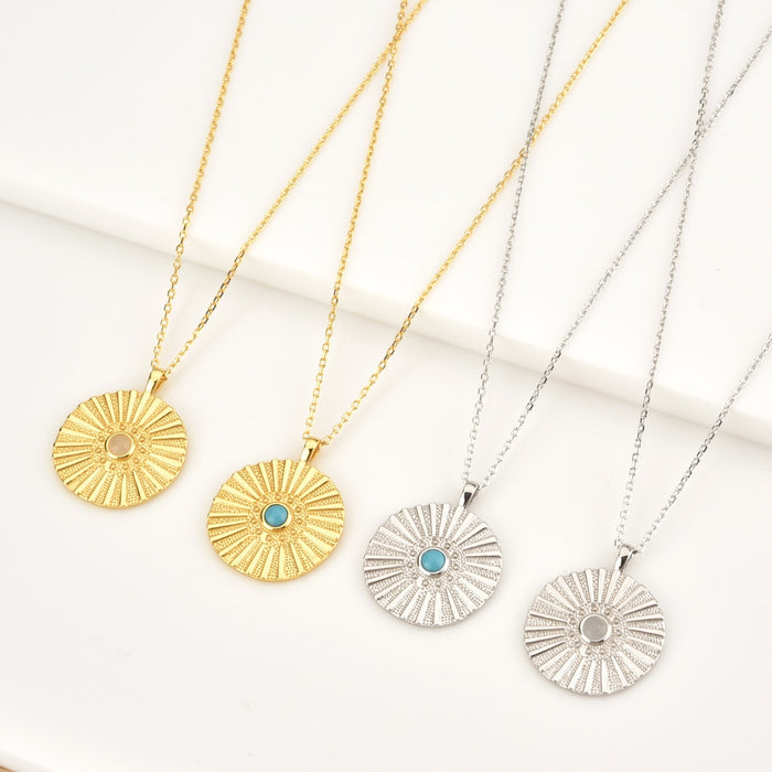 Collana Acquamarina Runa Oro