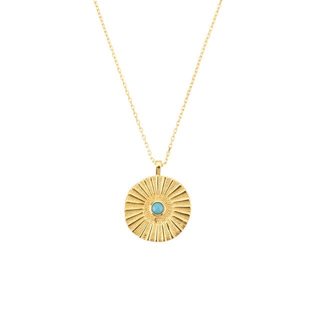 Collana Acquamarina Runa Oro