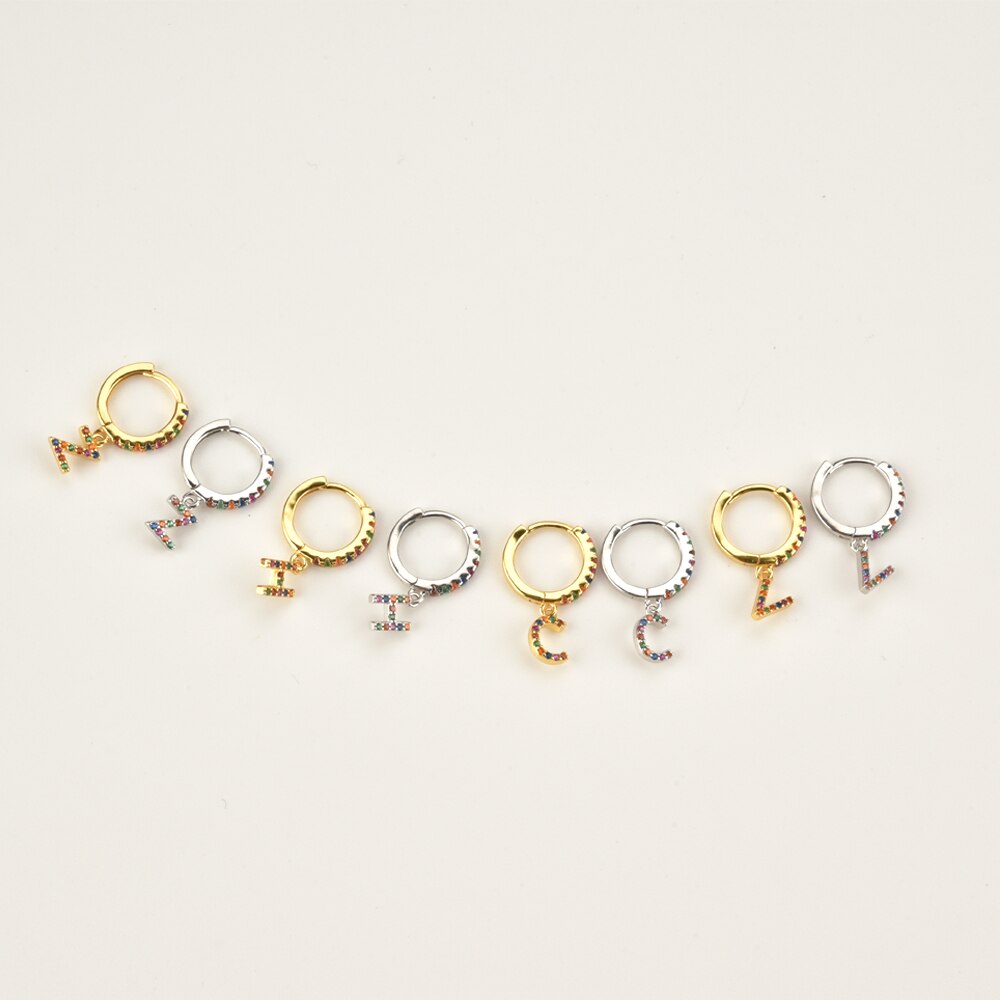 Aros Colorful Inicial Oro