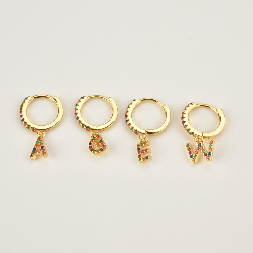 Aros Colorful Inicial Oro