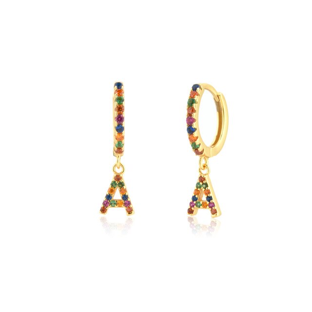Aros Colorful Inicial Oro