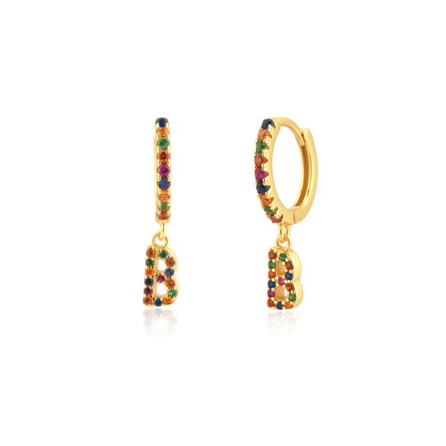 Aros Colorful Inicial Oro