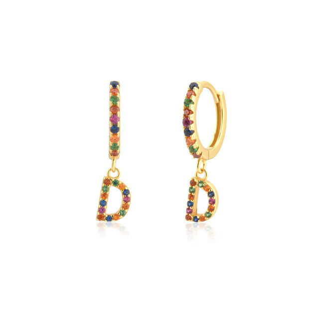Aros Colorful Inicial Oro