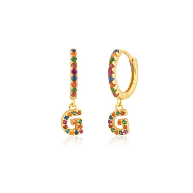 Aros Colorful Inicial Oro