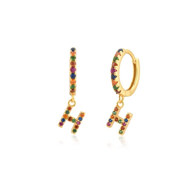 Aros Colorful Inicial Oro