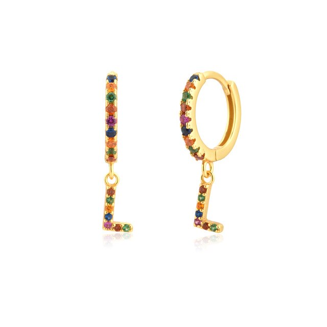 Aros Colorful Inicial Oro