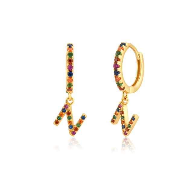 Aros Colorful Inicial Oro